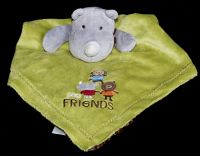 Carters BEST FRIENDS Rhino Lovey Security Blanket Plush Rattle